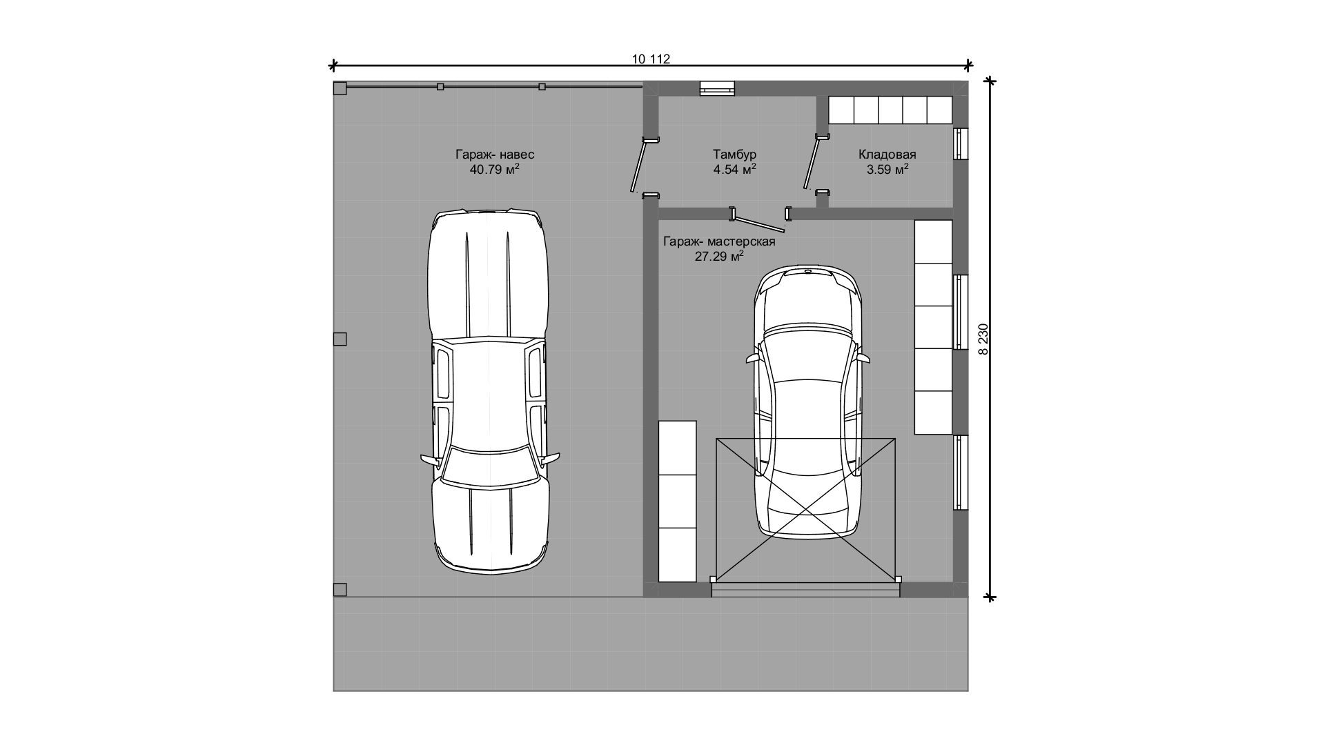 Проект каркасного гаража КАРС 76 каркасный гараж планировка